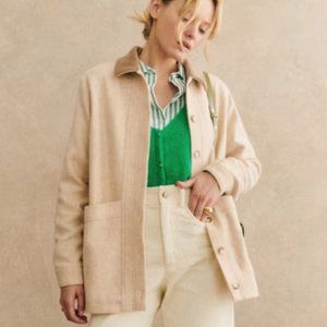 Sezane Will Jacket in mottled ecru size S